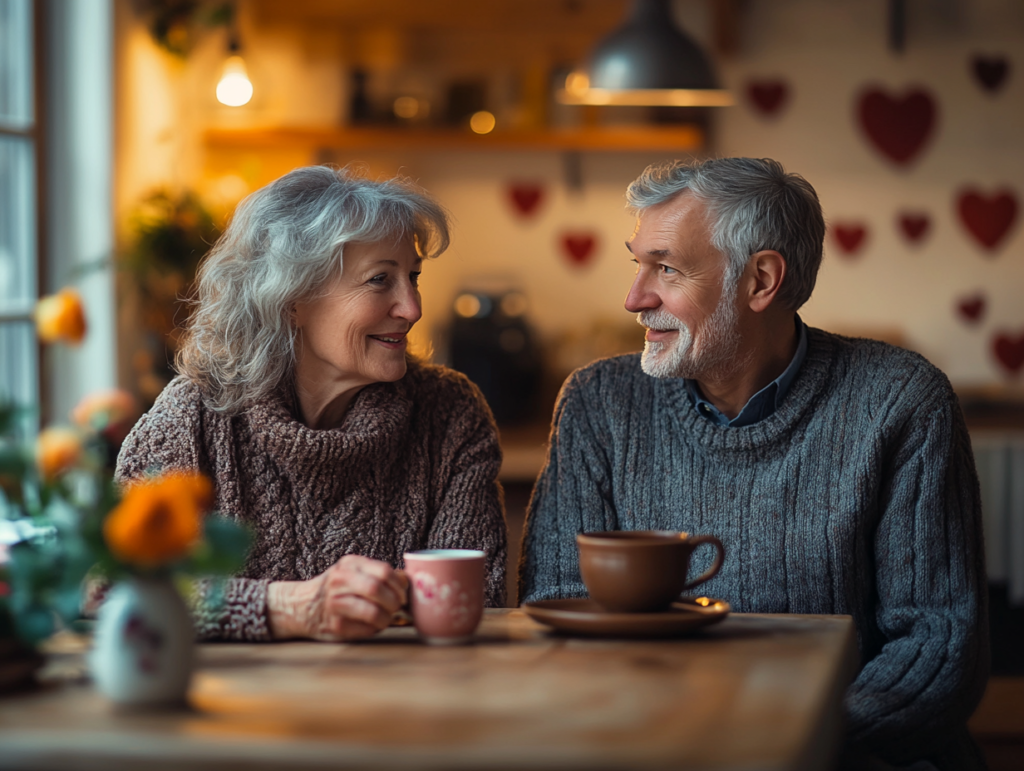 Low-key Valentine’s Day ideas for older adults enjoying tea at home