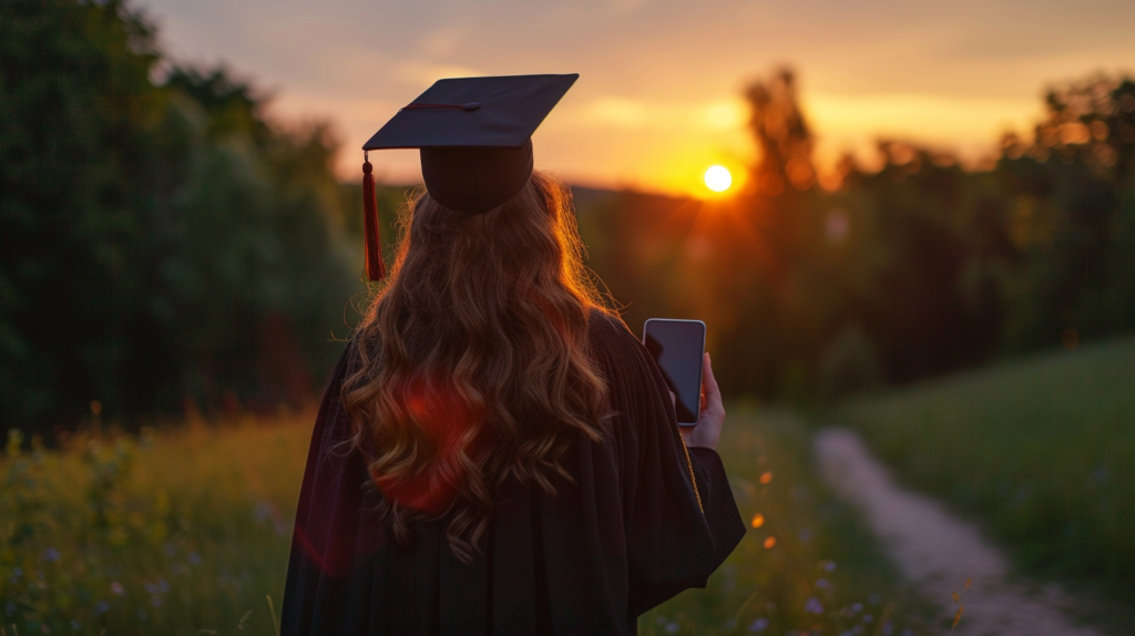 senior quotes trending 2026 graduation photo with caption-style theme