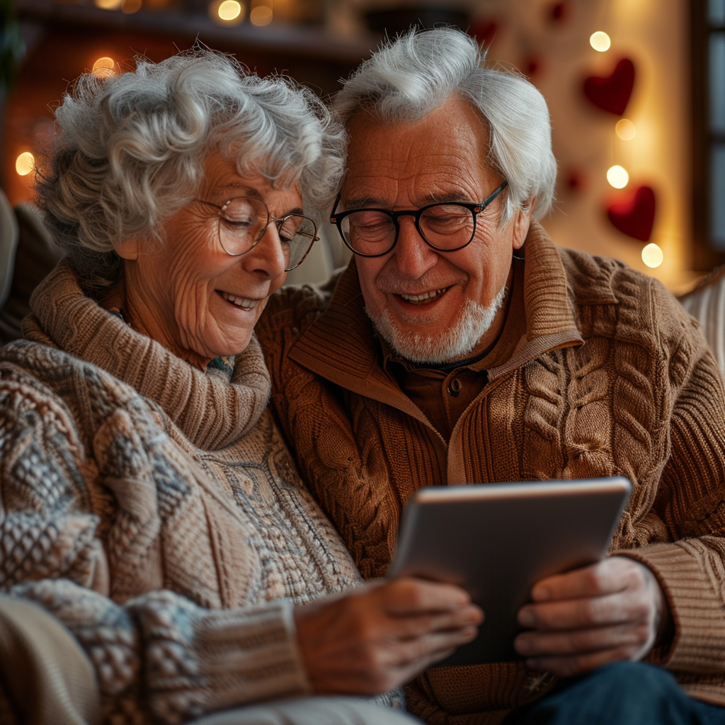 Virtual Valentine video call with family — Valentine’s Day ideas for seniors with limited mobility