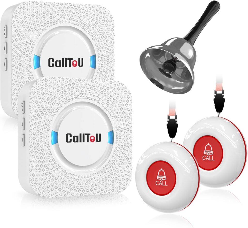 CallToU wireless caregiver pager smart monitoring system designed to help seniors quickly alert caregivers for support and emergency assistance.