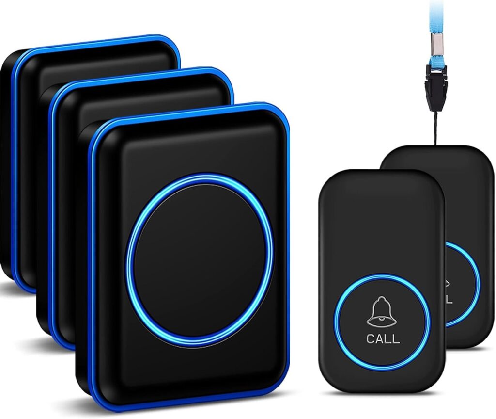 FullHouse wireless call button designed to help seniors quickly request caregiver assistance at home.