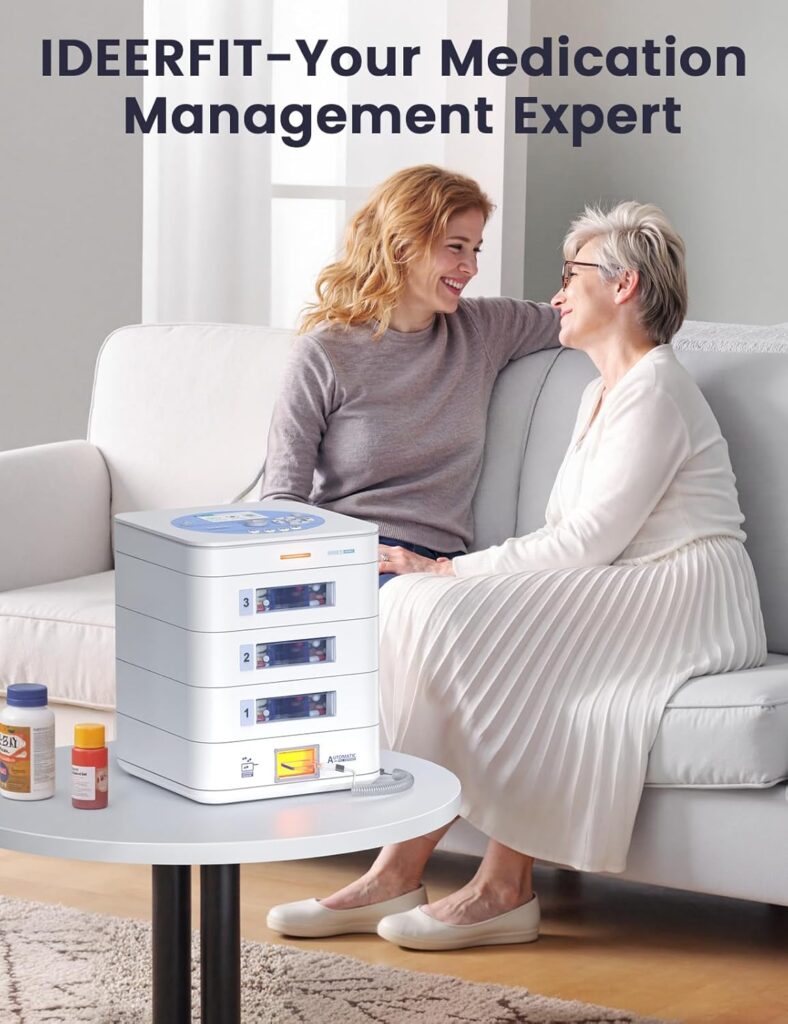 Ideerfit 42-day automatic pill dispenser designed to help seniors organize medications and follow daily doses more easily and safely.