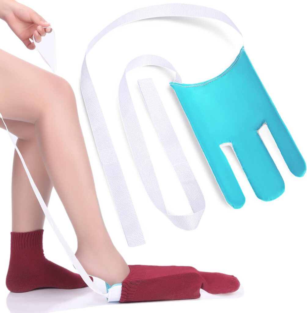 CAidRE sock aid device for seniors to put on socks more easily without bending