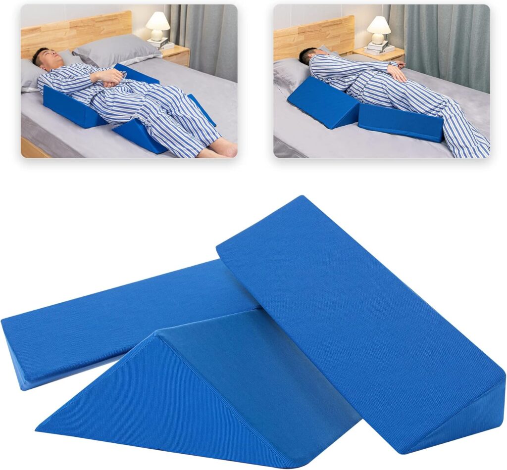 Fanwer positioning wedge pillow with supportive angled design for comfortable body alignment and pressure relief in bed