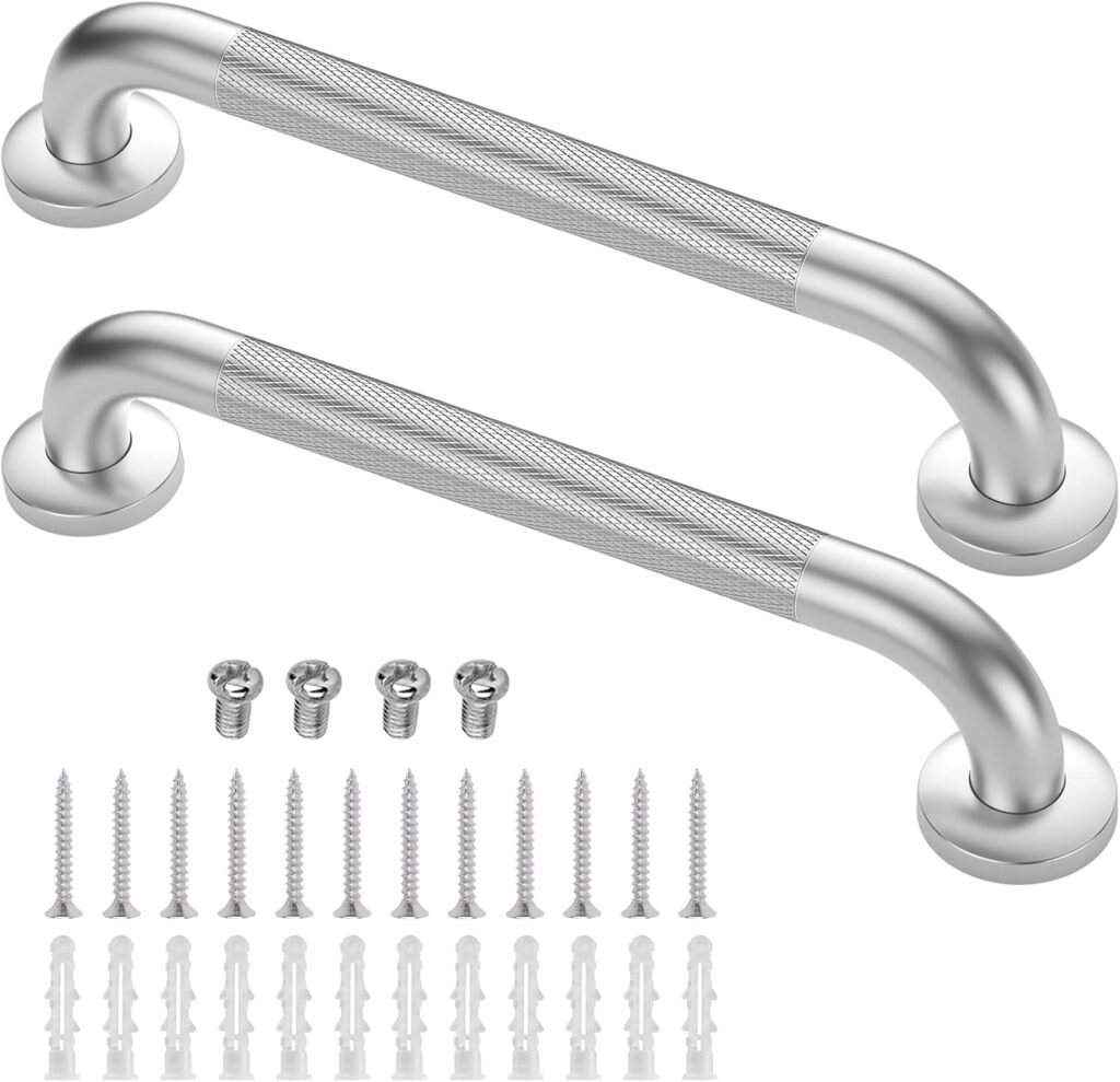Grab bars for shower, 2 pack 16 inch anti-slip safety shower handle for senior support, safer bathtub balance, and everyday bathroom stability.