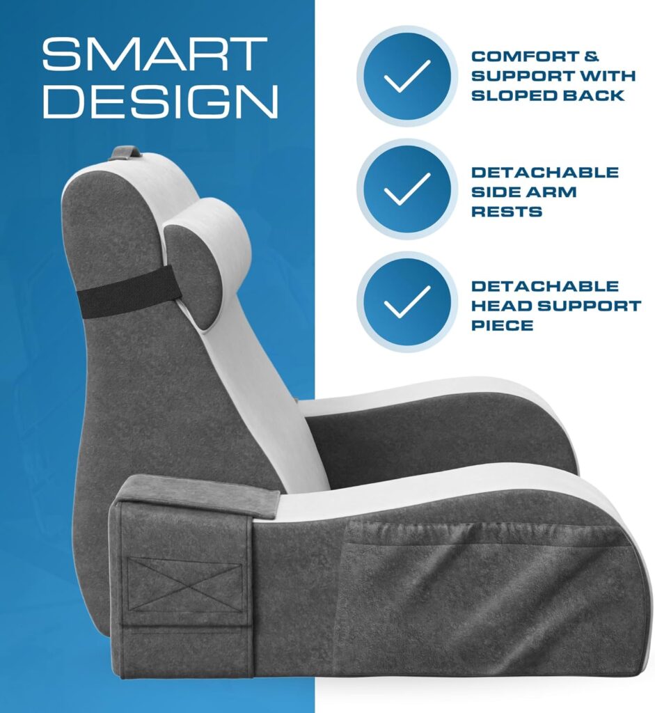 Kolbs wedge reading pillow with angled supportive design for comfortable reading, sitting up in bed, and back support
