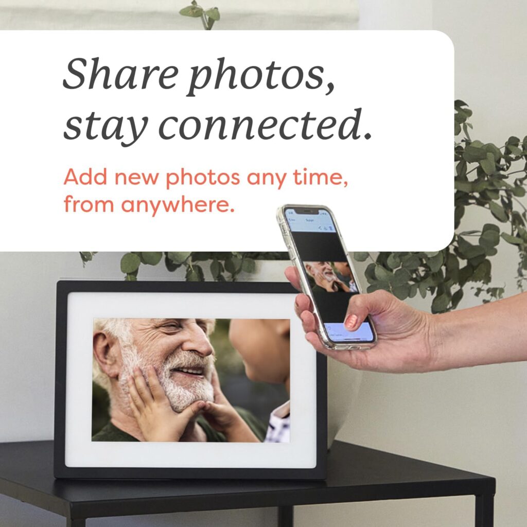 Skylight Frame digital photo frame for seniors showing family photos on an easy-to-use