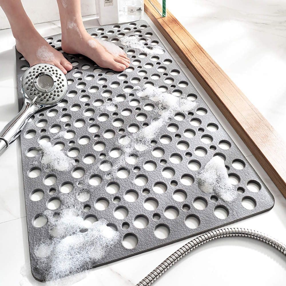 TEMIR non slip bathtub mat for shower with suction cups and textured surface for safer footing in the tub or shower